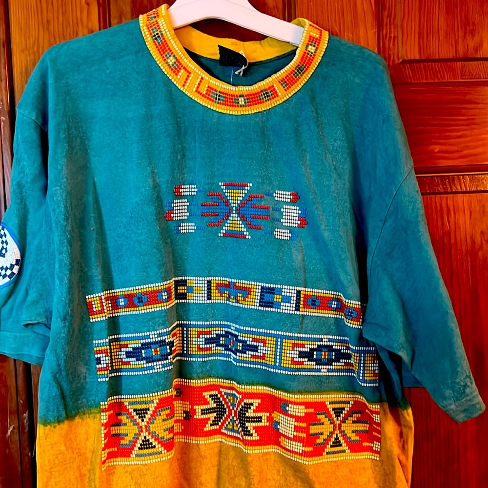 New Factory Artwear Aztec Native Mens T-shirt L Unique
